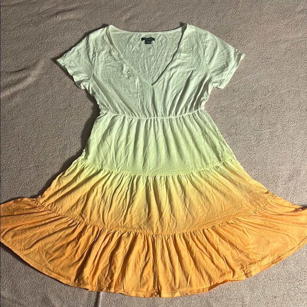 Gradient Yellow and Orange Women's Dress NWOT